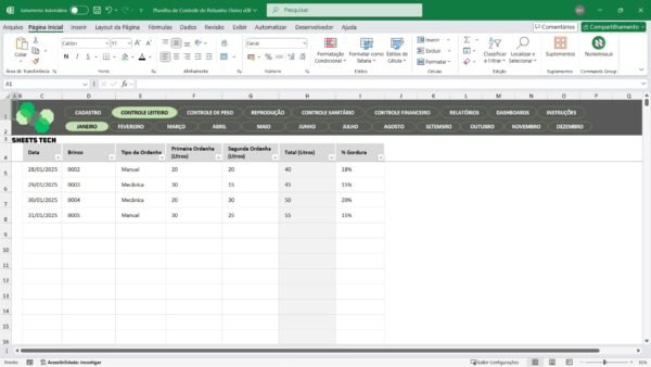 Planilha para Controle de Rebanho Ovino em Excel - Imagem 6