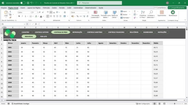 Planilha para Controle de Rebanho Ovino em Excel - Imagem 7