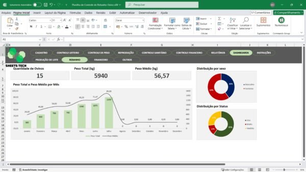 Planilha para Controle de Rebanho Ovino em Excel - Imagem 2