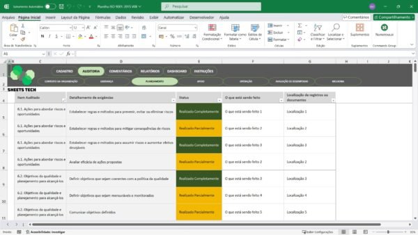 Planilha para Auditoria ISO 9001:2015 - Imagem 5