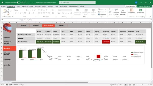 Planilha para Controle de Aluguel de Motos Em Excel - Imagem 8