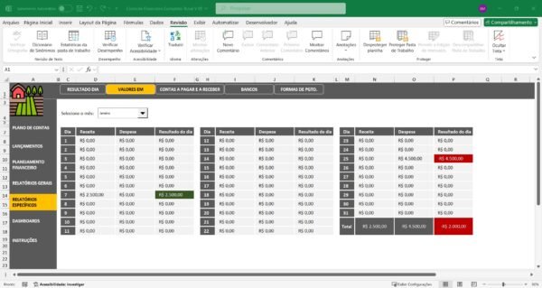 Planilha de Controle Financeiro para Propriedades Rurais - Imagem 5