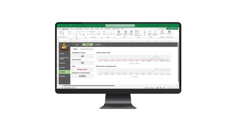 Planilha de Controle de Estoque da Fazenda em Excel