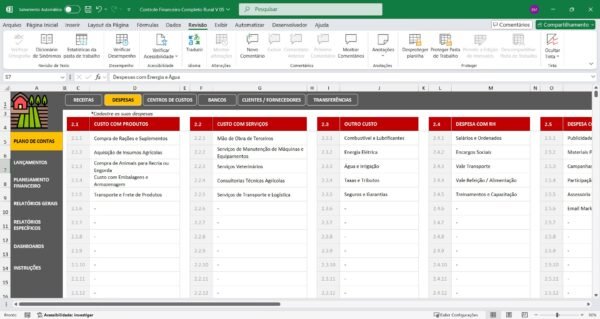 Planilha de Controle Financeiro para Propriedades Rurais - Imagem 7