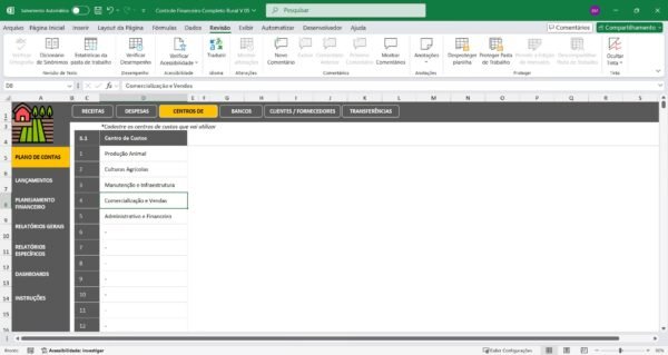 Planilha de Controle Financeiro para Propriedades Rurais - Imagem 8