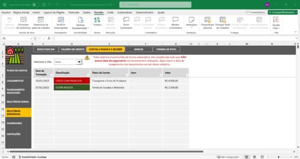 Planilha de Controle Financeiro para Propriedades Rurais - Imagem 13