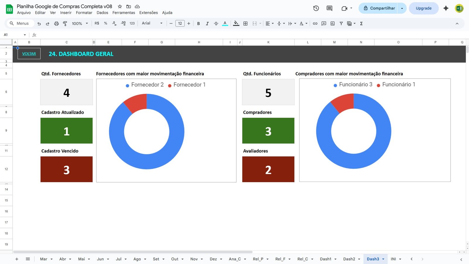 Planilha de Controle de Compras e Cotações no Google Sheets - Imagem 5