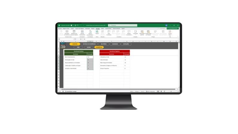 Planilha de Controle Diário de Ocorrências Escolares em Excel
