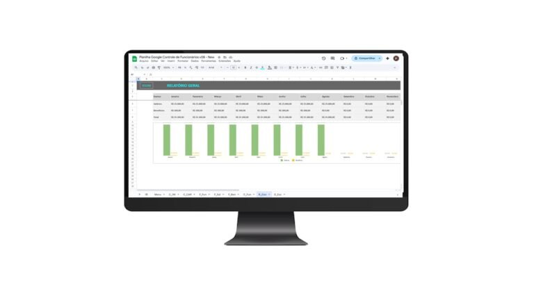 Planilha para Controle de Funcionários no Google Sheets
