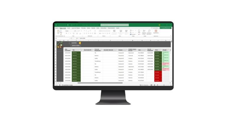 Planilha de Contas a Pagar e Receber em Excel
