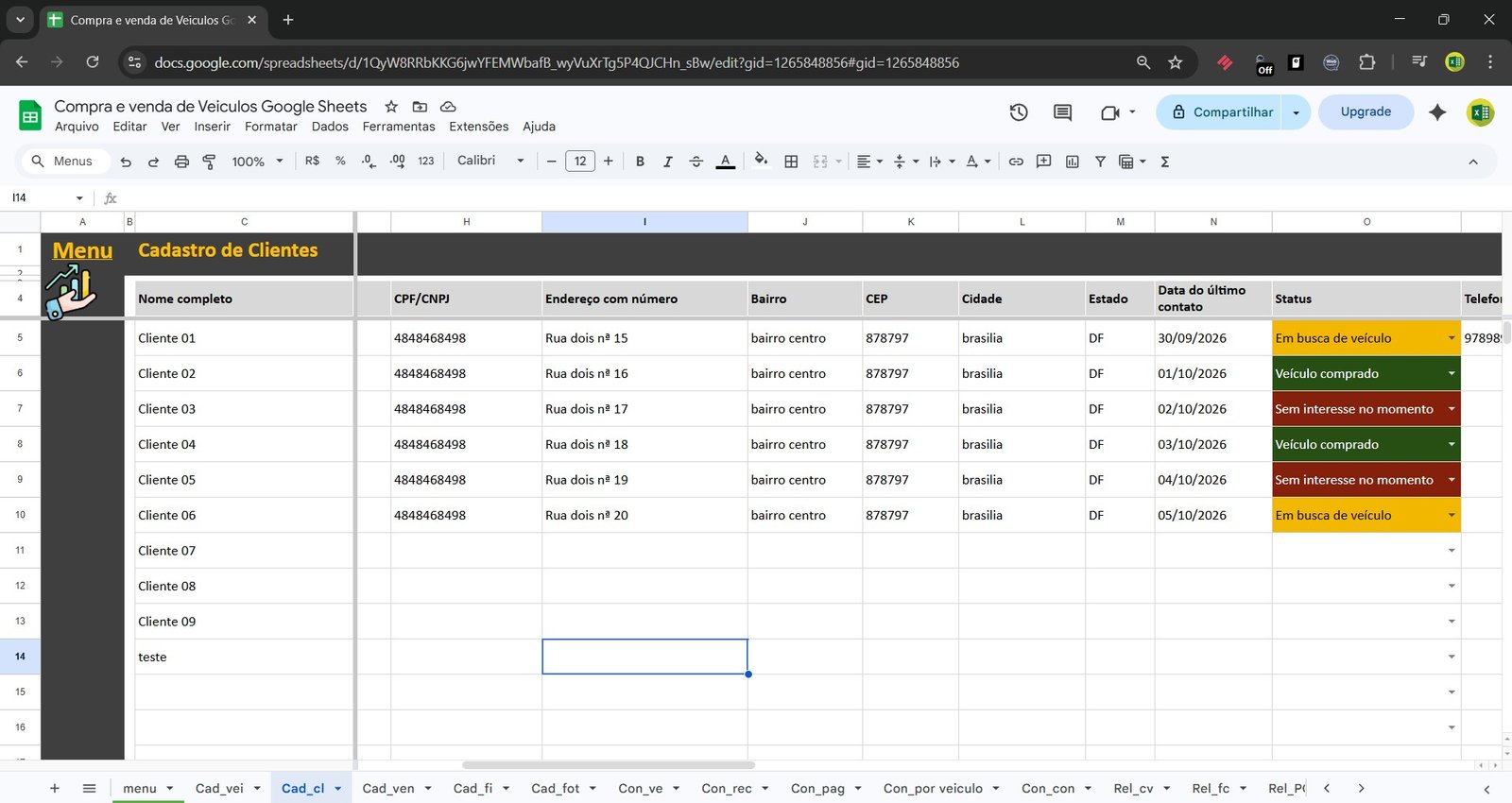 Planilha Google de Compra e Venda de Veículos - Imagem 6