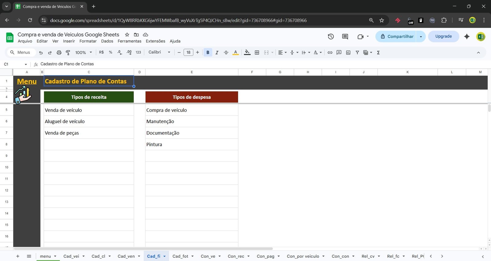 Planilha Google de Compra e Venda de Veículos - Imagem 7