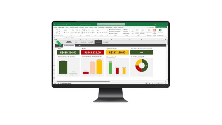 Planilha de Balanço Patrimonial em Excel