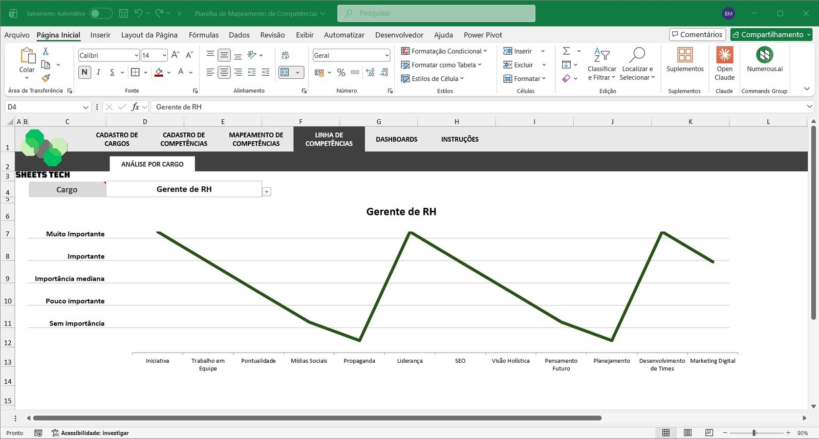 Planilha de Mapeamento de Competências em Excel - Imagem 5