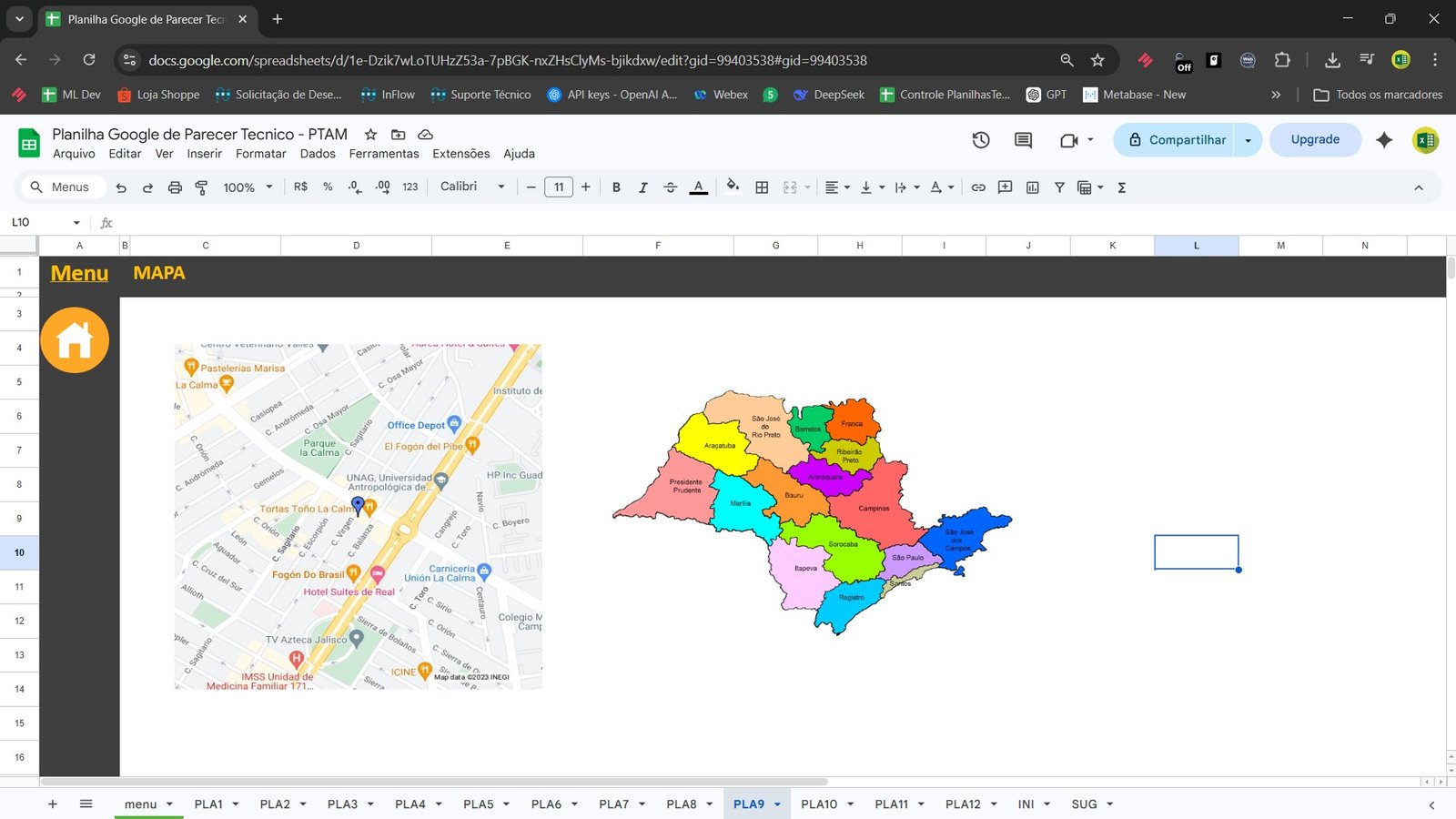 Planilha Google de Parecer Técnico Imobiliário PTAM no Google Sheets - Imagem 4