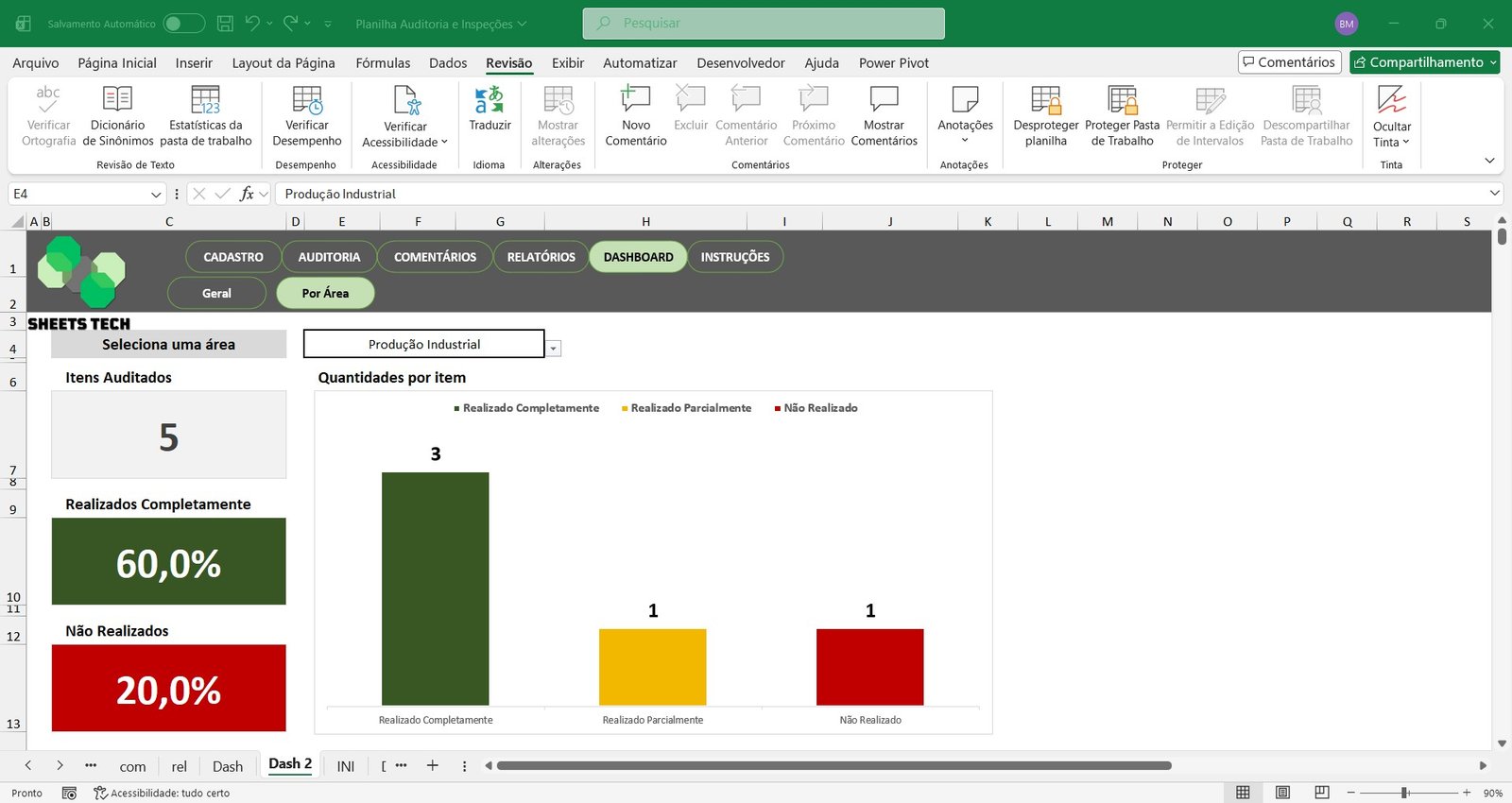 Planilha Completa para Auditorias Internas e Inspeções em Excel - Imagem 8