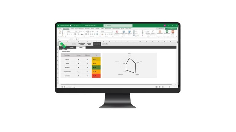 Planilha Lean 6 Sigma DMAIC em Excel