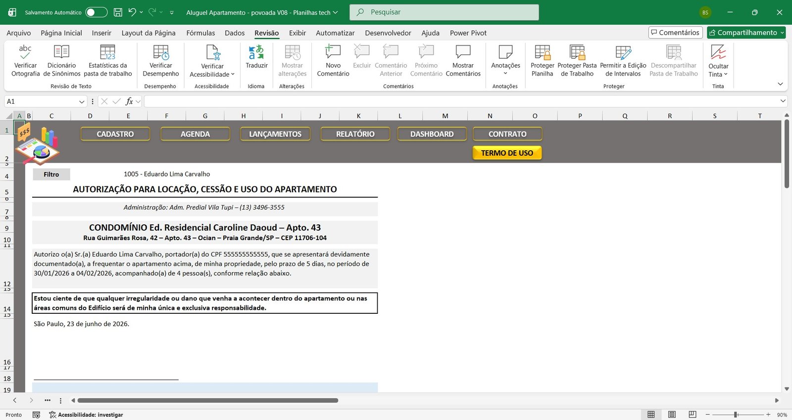 Planilha de Reservas para Aluguel por Temporada, Airbnb, Booking - Imagem 11