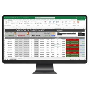 Planilha Controle de Clientes IPTV em Excel
