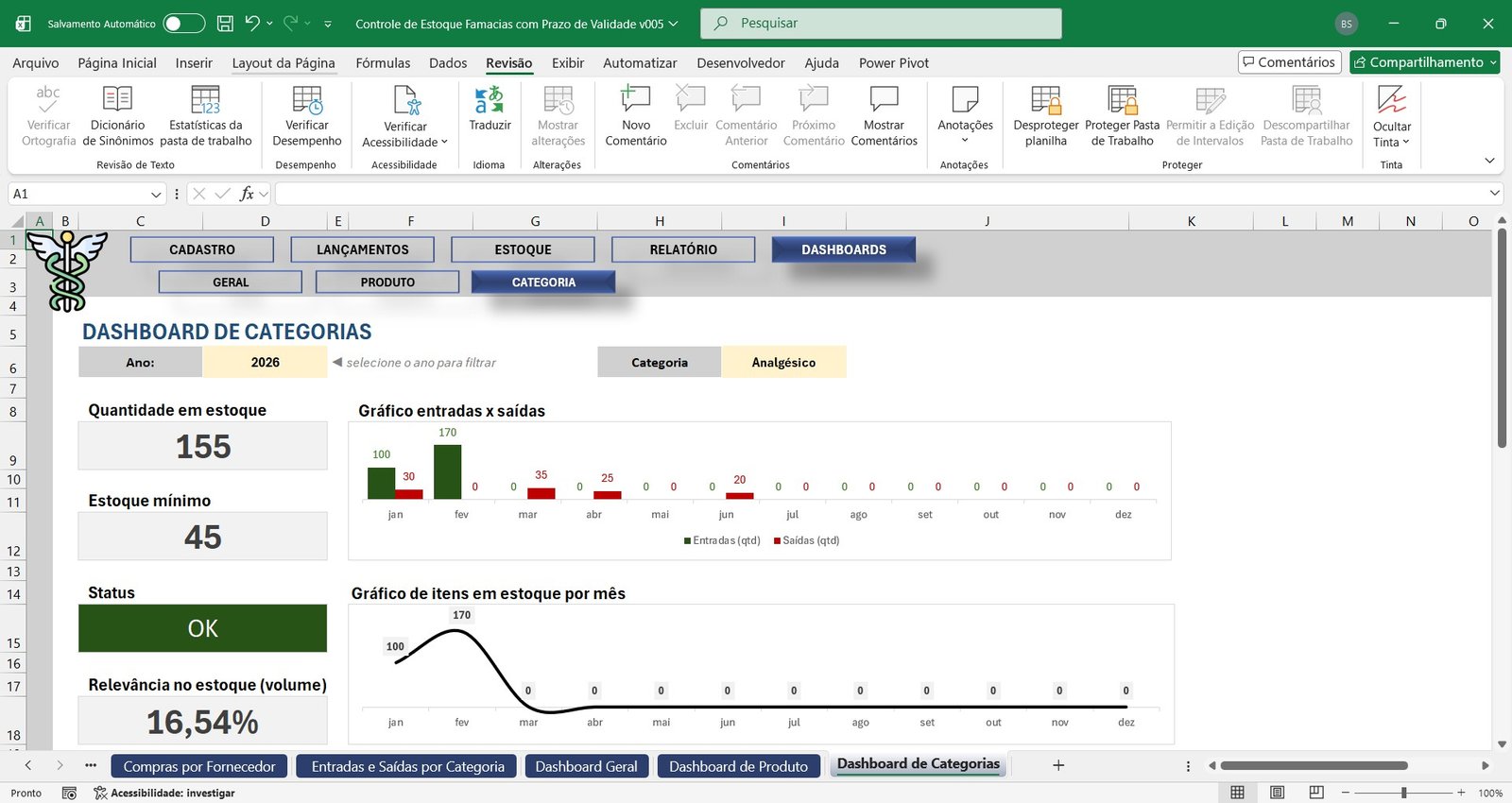 Planilha Controle de Estoque para Farmácia em Excel - Imagem 11