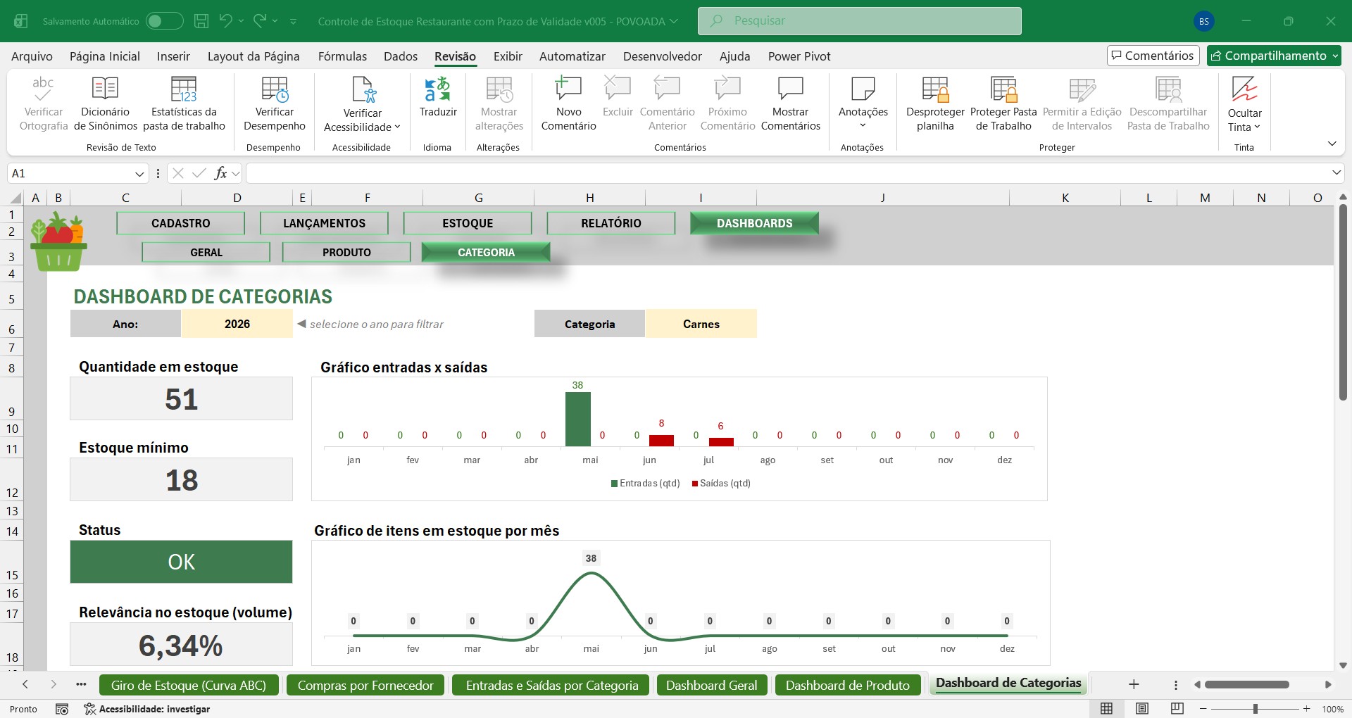 Planilha de Controle de Estoque para Restaurante - Imagem 11