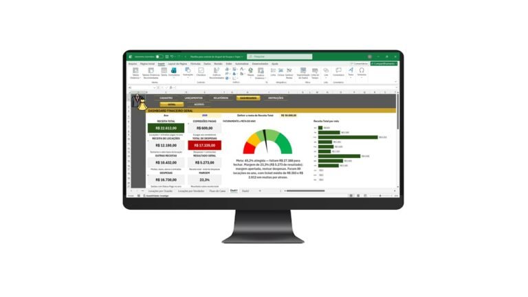 Planilha de Controle de Aluguel de Roupas e Trajes em Excel